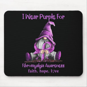 Tragen Lila Gnomes Ribbon Fibromyalgie Bewusstsein Mousepad