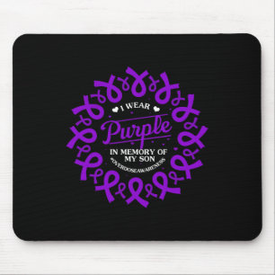 Tragen Lila im Gedächtnis meines Sohnes Überdosier Mousepad