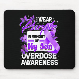 Tragen Lila im Gedächtnis meines Sohnes Überdosier Mousepad