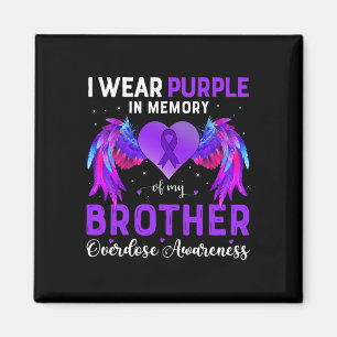 Tragen Lila in Erinnerung an meine Brother Überdos Magnet