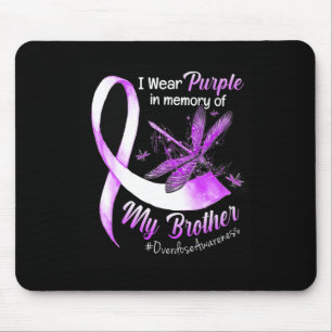 Tragen Lila in Erinnerung an meine Brother Überdos Mousepad