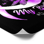 Tragen Lila in Erinnerung an meine Brother Überdos Poster (Ecke)