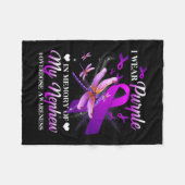 Tragen Lila in Erinnerung an meine Nephew Überdosi Fleecedecke (Vorderseite (Horizontal))