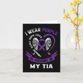 Tragen Lila in Erinnerung an meinen Tia Pankreaskr Karte (Gelbe Blume)