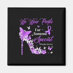 Tragen Lila Schmetterlinge Fibromyalgie Bewusstsei Magnet