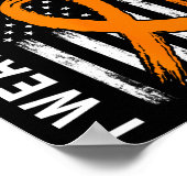 Tragen Orange I bin ein Überlebender Leukämie Kreb Poster (Ecke)