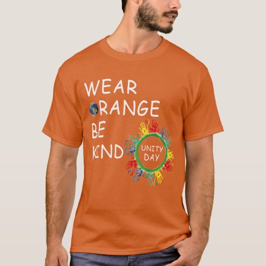 tragen orange sein freundlicher Tag T-Shirt (Vorderseite)