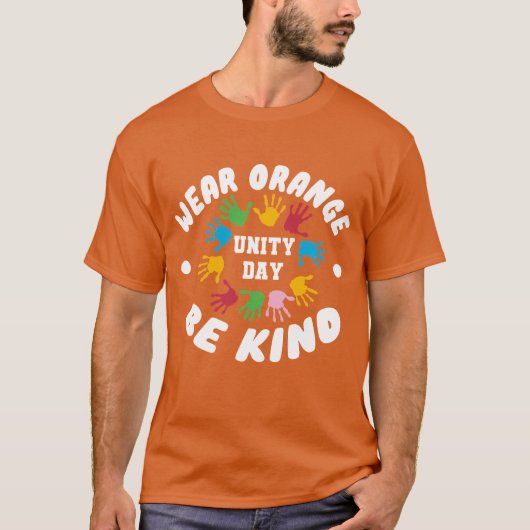 tragen orange sein freundlicher Tag T-Shirt (Vorderseite)