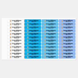 tragen personalisierten Namen und Telefonnummer ei Etiketten