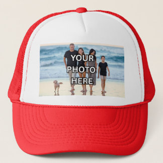 🔴TRAGEN! Rote Trucker-Mütze mit individuellem Fam Truckerkappe