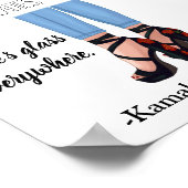 Tragen Schuhe Ladys Es gibt Glas Kamala Harris Poster (Ecke)