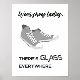 Tragen Schuhe Ladys Es gibt Glas Kamala Harris Poster
