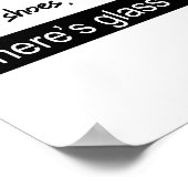 Tragen Schuhe Ladys Es gibt Glas Kamala Harris Poster (Ecke)