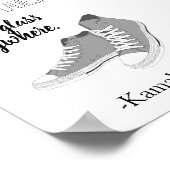 Tragen Schuhe Ladys Es gibt Glas Kamala Harris Poster (Ecke)