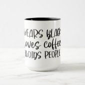 Tragen Schwarze Lieben Kaffee vermeidet Menschen Tasse (Zentrum)