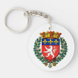 tragen Sie Acrylschlüssel Wappen Lyon Schlüsselanhänger