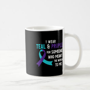 Tragen Sie Aquamarin Lila für jemanden, der Suizid Kaffeetasse