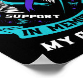 Tragen Sie Aquamarin und Lila für mein Oma Suicide Poster (Ecke)