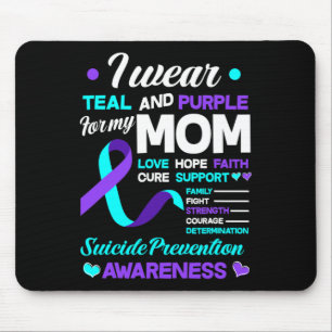 Tragen Sie Aquamarin und Lila für meine Mama Suizi Mousepad
