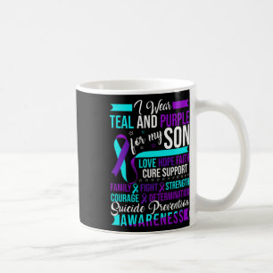 Tragen Sie Aquamarin und Lila für meine Sohn Suizi Kaffeetasse