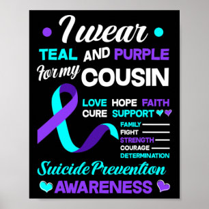 Tragen Sie Aquamarin und Lila für meinen Cousin Su Poster