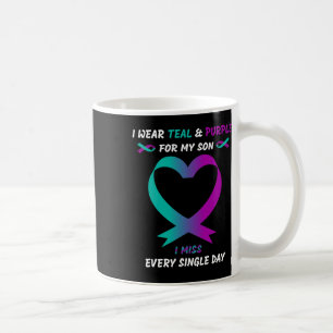 Tragen Sie Aquamarin und Lila für meinen Sohn ich Kaffeetasse