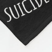 Tragen Sie Aquamarin und Lila glücklich Selbstmord Fleecedecke (Ecke)