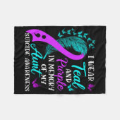 Tragen Sie Aquamarin und Lila in Erinnerung an mei Fleecedecke (Vorderseite (Horizontal))