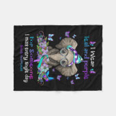 Tragen Sie Aquamarine und Lila Selbstmordbewusstse Fleecedecke (Vorderseite (Horizontal))