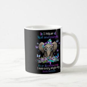 Tragen Sie Aquamarine und Lila Selbstmordbewusstse Kaffeetasse