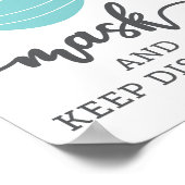 Tragen Sie bitte eine Maske, die blaue Maske signi Poster (Ecke)