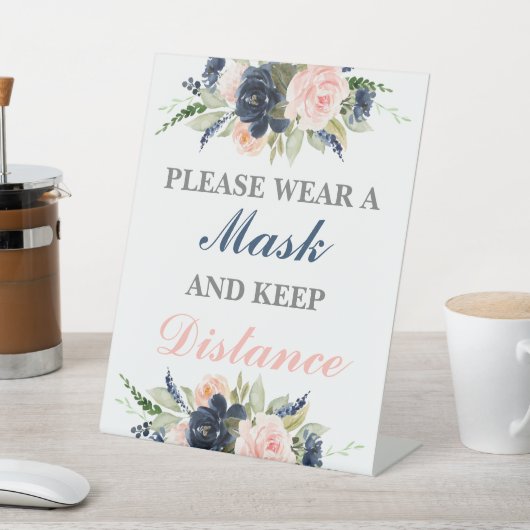 Tragen Sie bitte eine Maske mit dem Geschlecht Sockelschild (In SItu)