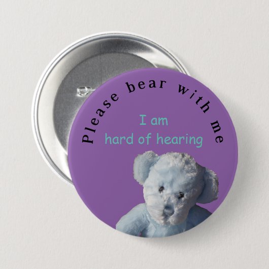 Tragen Sie bitte mit mir: Ich bin von der Anhörung Button (Vorne & Hinten)