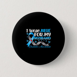 Tragen Sie Blau für das Diabetes-Bewusstsein des E Button