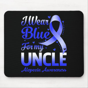 Tragen Sie Blau für meine Onkel Alopezie Bewusstse Mousepad