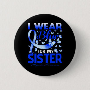 Tragen Sie Blau für meine Schwester Alopecia Sensi Button