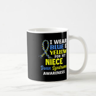 Tragen Sie Blau und Gelb für mein Niece-Down-Syndr Kaffeetasse