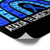 Tragen Sie blauer Regenbogen für Ataxia Telangiect Poster (Ecke)