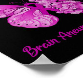 Tragen Sie Burgund für meine Daddy Brain Aneurysm Poster (Ecke)