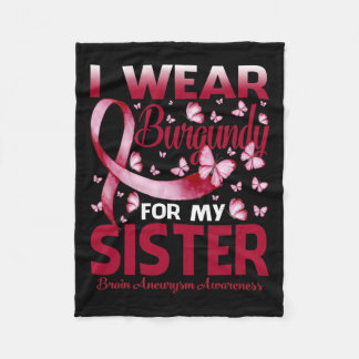 Tragen Sie Burgund für meine Schwester Gehirn Aneu Fleecedecke
