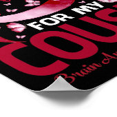 Tragen Sie Burgund für meinen Cousin Gehirnaneurys Poster (Ecke)