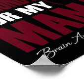 Tragen Sie Burgundy für mein Mama-Gehirnaneurysma- Poster (Ecke)