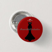 Tragen Sie das schwarze Satin Button (Vorne & Hinten)