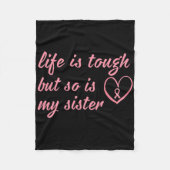 Tragen Sie die rosa Schleife für meine Schwester B Fleecedecke (Vorderseite)