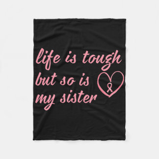 Tragen Sie die rosa Schleife für meine Schwester B Fleecedecke