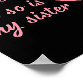 Tragen Sie die rosa Schleife für meine Schwester B Poster (Ecke)