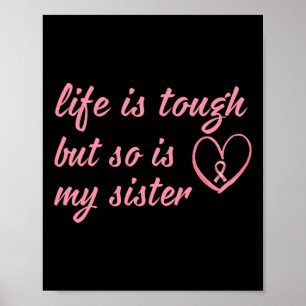 Tragen Sie die rosa Schleife für meine Schwester B Poster