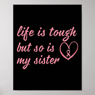 Tragen Sie die rosa Schleife für meine Schwester B Poster