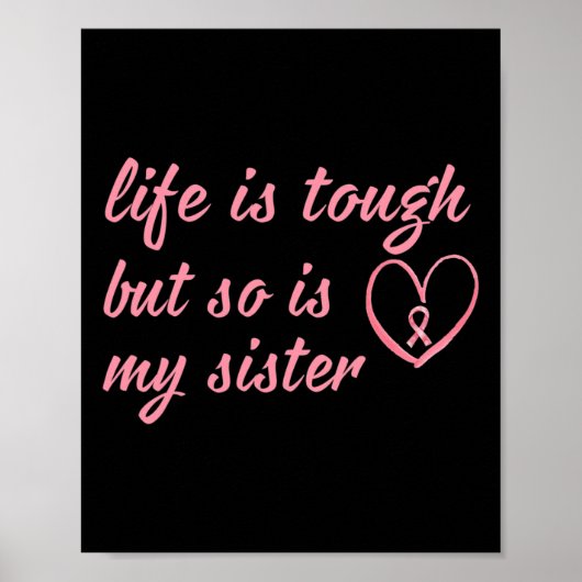 Tragen Sie die rosa Schleife für meine Schwester B Poster (Vorne)