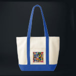 Tragen Sie die Tradition: Jüdische Symbole in der  Tragetasche<br><div class="desc">Mit unseren jüdischen Symbolen "Carry the Tradition" in der Tasche verschmelzen Sie den Geist des Glaubens und des Erbes. Die Totentasche ist mit Symbolen wie dem Stern von David, der Menorah und der Hamsa geschmückt und ist mehr als eine Trayall; sie ist eine visuelle Feier jüdischer Tradition. Es ist robust,...</div>